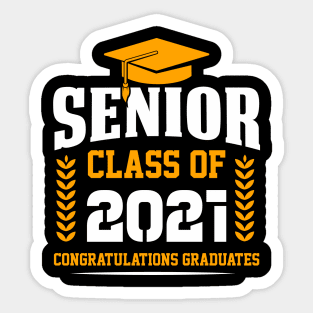 Senior class of 2021 congratulations graduates Sticker